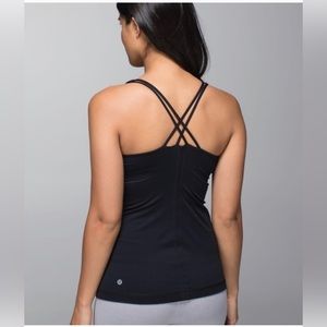 Lululemon Strappy Back Tank, Black, Size 6